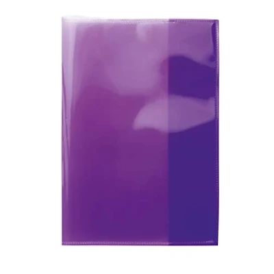 Imagen de HERMA 19617 fundas para cuadernos DIN A5, transparentes, libros hechas de película polipropileno duradera, lavable y extragruesa, juego 10 escolares, color morado