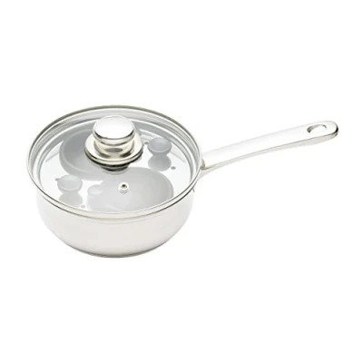 Imagen de KC BLUE KitchenCraft Cazo de Acero Inoxidable para Huevos Pochados, 2 Huecos 33 x 18 14 cm