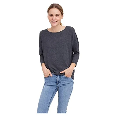 Imagen de VERO MODA Vmcarla 3/4 Top Ga Noos Camiseta, Negro, L para Mujer