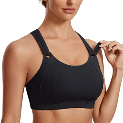 Imagen de SYROKAN Sujetador Deportivo de Alto Impacto para Mujer Negro ES:100C (EU 85C)