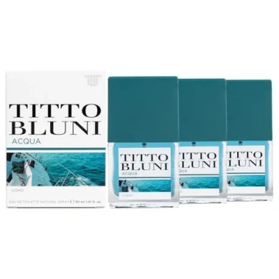 Imagen de TITTO BLUNI Acqua Uomo, Colonia Hombre, Pack de 3 x 30 ml, Formato Viaje en Spray, Perfume Eau Toilette Natural y Masculina, Aroma Especiado e Intenso, Fragancia Atractiva Duradera