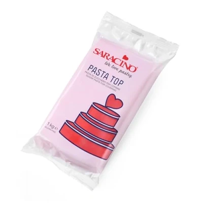 Imagen de Saracino Pasta de azúcar superior para cubrir fondant Made in Italy 1000 g Color Rojo