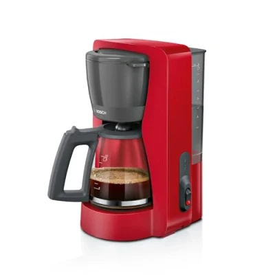 Imagen de Bosch Cafetera de Goteo, Jarra Cristal Ergonómica, Depósito Agua Extraible, Filtro Apagado Automático, Anti Rojo, TKA2M114