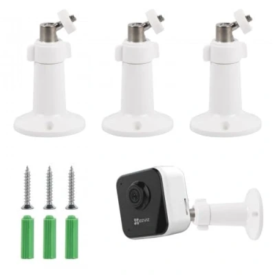 Imagen de Dokeno 3 Piezas Soporte Camara Vigilancia, 360 Grados de Pared Cámara, para Seguridad, Ajustable Montaje Cámara Seguridad Interior Exterior Compatibles (Blanco)