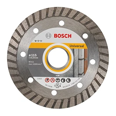 Imagen de Bosch Professional 2 608 602 393 Disco tronzador de diamante Standard for Universal Turbo (115 x 22,23 10 mm), Multicolor