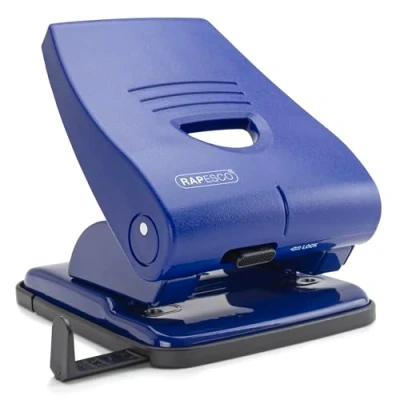 Imagen de Rapesco PF835PL2 Perforadora de 2 Agujeros 835 P, Capacidad para 40 Hojas, Azul
