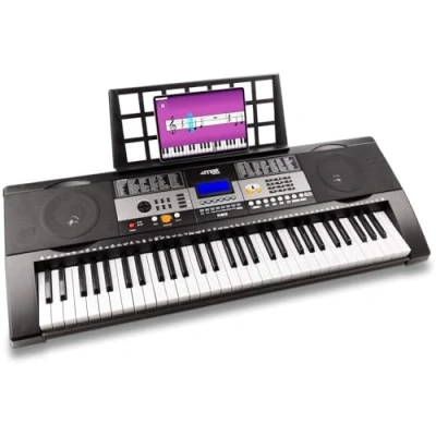 Imagen de MAX KB3 Teclado Piano 61 Teclas con Altavoces Integrados, 200 Tonos, Ritmos, 10 Canciones Demo, de Percusión, Función Grabación, Principiantes o Infantil