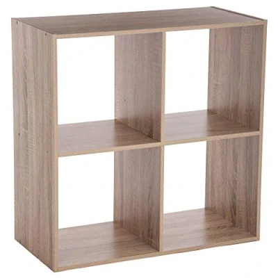 Imagen de 5 Five ESTANTERIA Madera para 4 Cajas ORGANIZADORAS 67,6X32X67,6CM, Multicolor, L. 67.6 x P. 32 H. cm