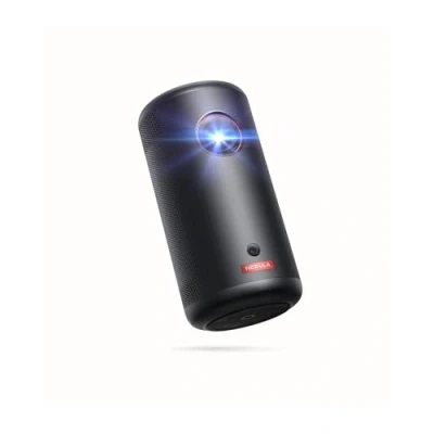 Imagen de Nebula Capsule 3 Mini proyector portatil 1080p, Wi Fi, 200 ANSI lúmenes, Google TV, Netflix, Dolby Digital, Imagen 120 pulg, batería integrada, 2,5h