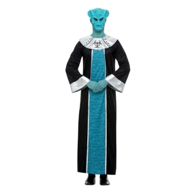 Imagen de Smiffys Disfraz de Lord los Extraterrestres, Azul, con bata y máscara