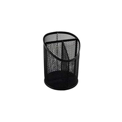 Imagen de CUBILETE PORTALAPICES Q CONNECT NEGRO METAL REDONDO REJILLA CON 3 COMPARTIMENTOS DIAMETRO 110 MM ALTO 147