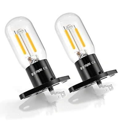 Imagen de DoRight Bombilla de Microondas Z187 Base 3.5W 240V 2A 25W Lámpara Incandescente Equivalente, Adecuada para T170, Blanco Cálido 3000K Resistente al Agua a Alta Temperatura, 2 paquetes