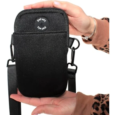 Imagen de pet wiz Bolsa para pasear perros con correa desmontable y ajustable (bolsa delgada ligera perros)