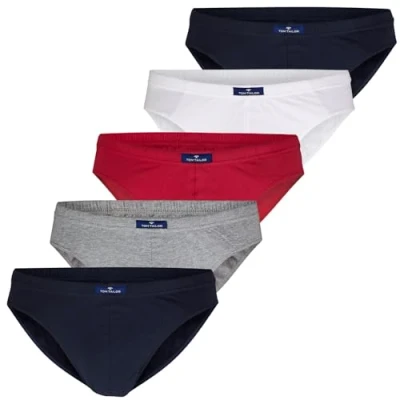 Imagen de TOM Tailor 5 PACK Braguitas, Hombre, Talla: Small, Navy/white/red