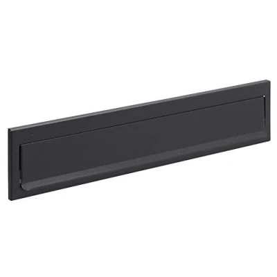 Imagen de ARREGUI C614 Bocacartas Maxi de Acero Para Puertas o Verjas en el Exterior, Boca 32,5 x 3 cm, Resistente a la Intemperie, Medidas 34,2 7,3 Negro Texturizado