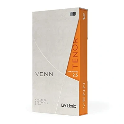 Imagen de D&#039;Addario VENN G2 Synthetic tenor Sax Reeds Cañas para saxofón con construcción sintética avanzada de fibras polímero, resina y caña natural Resistencia 2.5