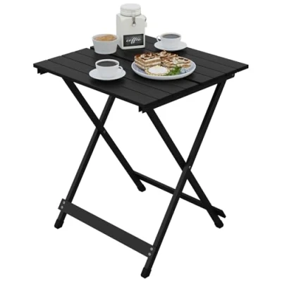 Imagen de WOLTU Mesa de Camping Aluminio Plegable Jardín Auxiliar Balcón Picnic 50.5x47x59.5cm, CPT8138sz