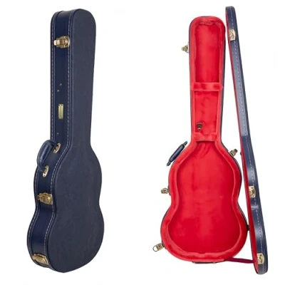 Imagen de Crossrock Relief Series CRW630JMOB Funda de madera para guitarras eléctricas estilo Jazzmaster/Jaguar, superficie altamente texturizada, forro polar imitación visón, cierres acero