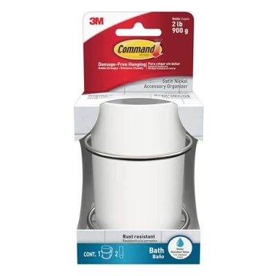Imagen de Command Vaso Portacepillos Mixto, Blanco, Standard