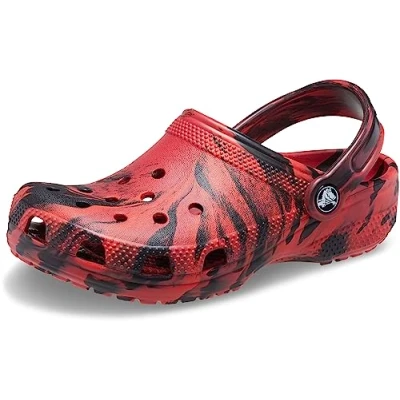 Imagen de Crocs Unisex Classic Marbled Tie Dye Clog, Pepper/Black, 2 US Men