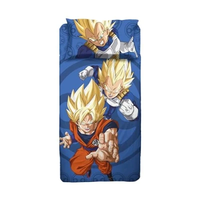 Imagen de hermet Dragonball Juego de sábanas para Cama Individual, sábana encimera, Bajera Ajustable, Funda Almohada, 100% algodón, Producto Oficial