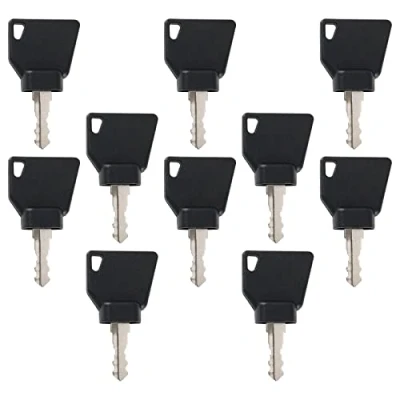 Imagen de eMagTech 10 llaves de arranque encendido 70145501 14607 compatibles con excavadora JCB 3CX maquinaria agrícola accesorios repuesto para equipos pesados