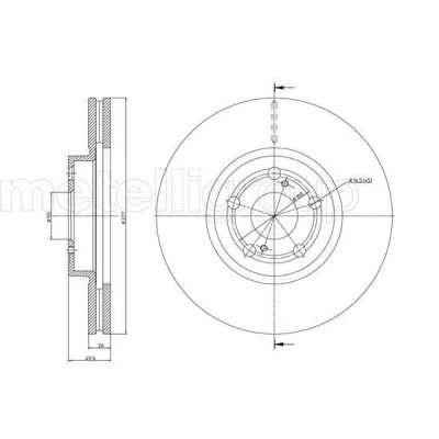 Imagen de Disco de freno METELLI 23 0970C