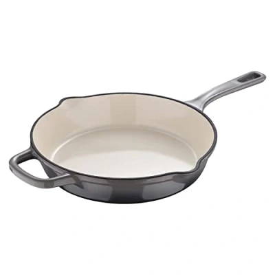 Imagen de MasterPro Unique Sartén de Hierro Fundido 24,5 cm Color Blanco Fabricada con Mango Ergonómico Menaje Cocina Compatibles Todo Tipo Cocinas
