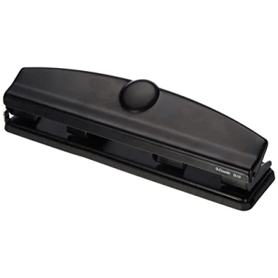 Imagen de Esselte Group Q10 177035 BLEU Perforadora (4 agujeros), color negro, 10 hojas