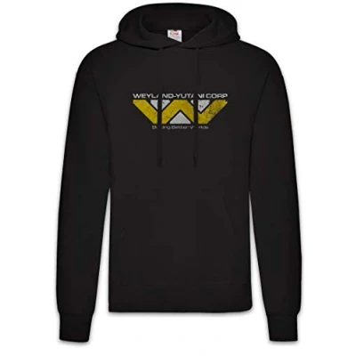 Imagen de Urban Backwoods Weyland Yutani Corp Hoodie Sudadera con Capucha Sweatshirt Negro Talla XL