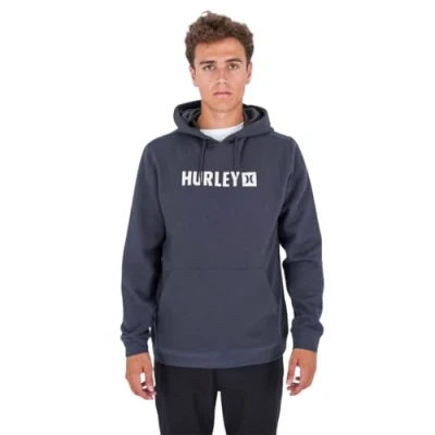 Imagen de Hurley The Box Fleece Po Suéter sin Botones, Gris Piedra Oscuro, S para Hombre