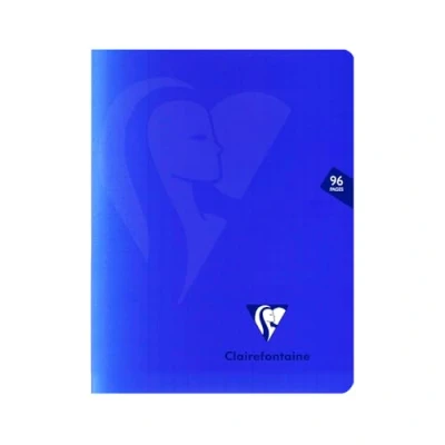 Imagen de Clairefontaine Ref 322741C Cuaderno con grapado lateral Mimeys (96 páginas) Tamaño de 170 x 200 mm, Cubierta Polypro papel vitela cepillado 90 g/m², regla Séyès azul marino