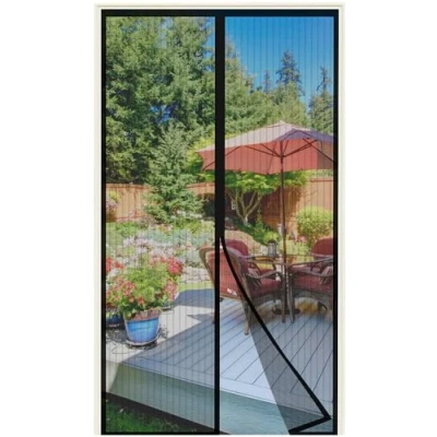 Imagen de Mosquitera Puerta Magnetica 110x220 cm, Mosquiteras para Puertas Exteriores Tejido Súper Fino, Cortina Cierre Magnético Automático Que, Fácil de Instalar Estudio Dormitorio Balcón