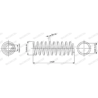 Imagen de MONROE SE0012 muelle de suspensión helicoidal con diámetro constante alambre OPEL: Corsa B Hatchback