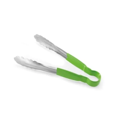 Imagen de HENDI pinzas para servir HACCP, mango en colores de cocina, alimentos, plancha, parilla, barbacoa, cocinar, asar, 250 mm, acero inoxidable, verde