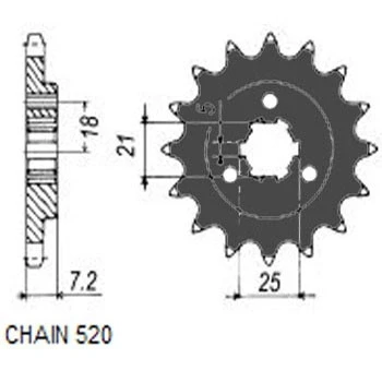 Imagen de SUNSTAR 335 16 Piñón para cadena