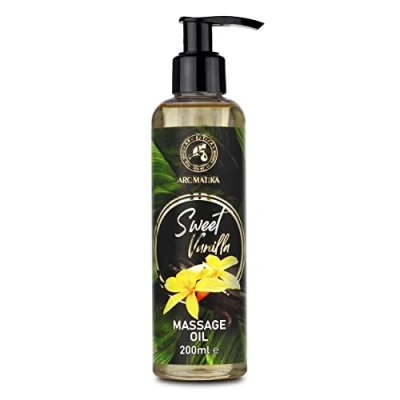 Imagen de Aceite de Masaje Vainilla Dulce 200ml Corporal con Aceites Semilla Uva Jojoba Almendra Melocotón Relajación