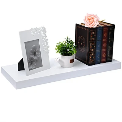 Imagen de EUGAD Estantería Pared Madera Blanco Estante Flotante para Colgar Libro CD en Cocina Salon Dormitorio 50cm 0090QJ
