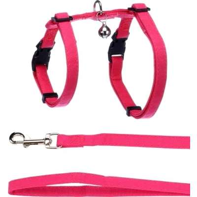 Imagen de Flamingo Gato Arnés con Correa Lomi Fucsia 22 36cm 27 46cm 110cm 10mm