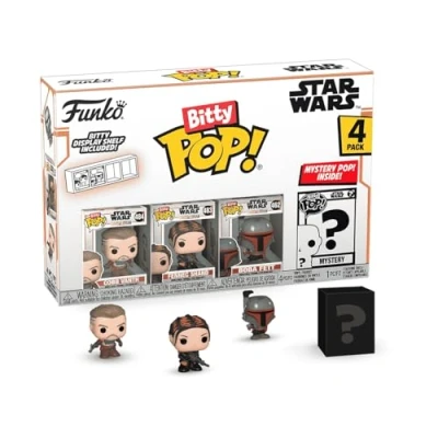 Imagen de Funko Bitty Pop!: Mandalorian Cobb Vanth ™, Pop! Fennec Shand Boba Fett ¡y un Misterio Figura 0.9 Pulgadas (2.2 cm) coleccionables Idea de Regalo