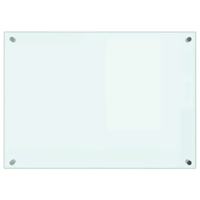 Imagen de vidaXL Protector Salpicaduras Cocina Vidrio Templado Blanco 70x50cm Utensilios Herramientas Accesorios Protección Grasa al Cocinar Fiable Práctico