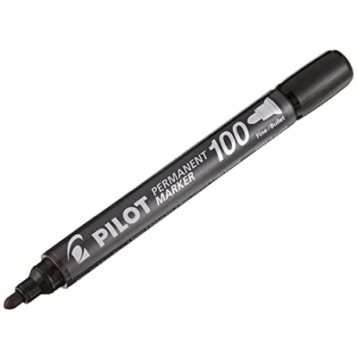 Imagen de Pilot SCA 100 B Pack de 12 marcadores permanentes punta cónica, color negro
