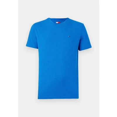 Imagen de Tommy Jeans TJM Xslim Jaspe Htr tee Ext Dm0dm20363 S/S T Shirt, Blue (Vibrant Indigo Htr), L Hombre