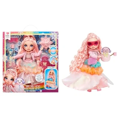 Imagen de RAINBOW HIGH Winter Wonderland Bella (Rosa) Muñeca de Moda 28 cm, con Nieve Mágica Oculta Que se Hincha el Agua. Incluye Kit Muñeco Nieve, para Niños 4 a 12 Años y Coleccionistas