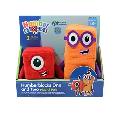 Imagen de Learning Resources muñecos de Peluche los juguetones Amigos Numberblocks Uno y Dos, para niñas niños, Regalos niños 18 Meses 3 años