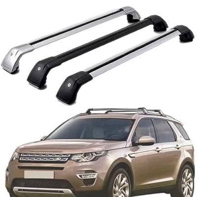 Imagen de LECREA Barras de Techo para Discovery Sport 2015 2020, Aluminio Barra Portaequipajes Transversales Baca Coche con Bloqueo Rieles Cerrados,Black 1 Pair