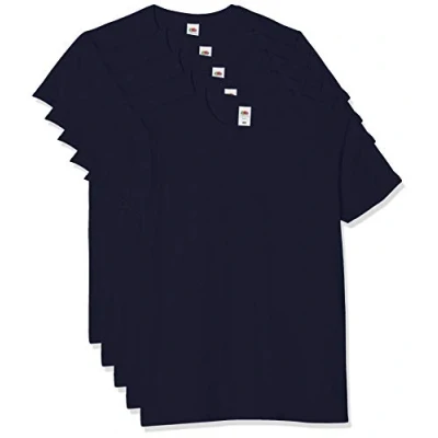 Imagen de Fruit of the Loom Iconic, Lightweight Ringspun tee, 5 Pack Camiseta, Azul (Deep Navy AZ), Large (Size:L) (Pack de 5) para Hombre