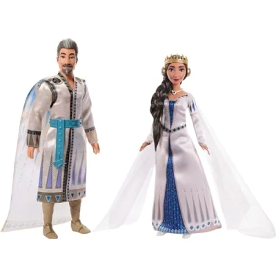 Imagen de Mattel Disney Wish El Poder de los Deseos, Rey Magnífico y Reina Amaya Pack 2 muñecas con accesorios, inspirados en la película, juguete +3 años (HRC18)
