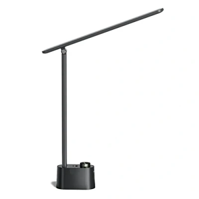 Imagen de Honeywell lampara Escritorio con puerto de carga USB LED flexo regulable para el cuidado los ojos la oficina en casa, lámpara mesa pequeña portátil plegable trabajar, HWT H01