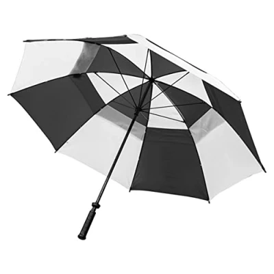 Imagen de Longridge Deluxe resistente al viento Paraguas de golf negro/blanco